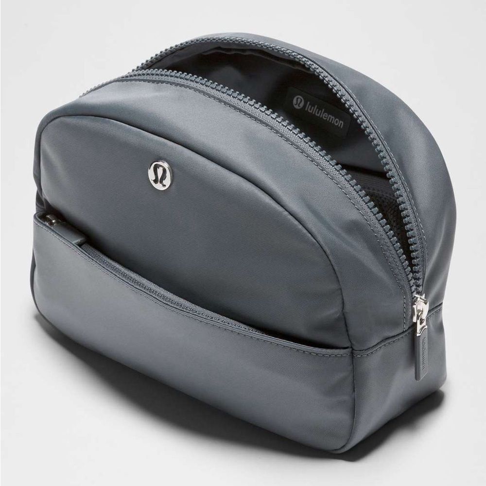 NWT Lululemon Mini 2L Double-Zip Go Getter/ City Essentials Pouch - Oil Grey